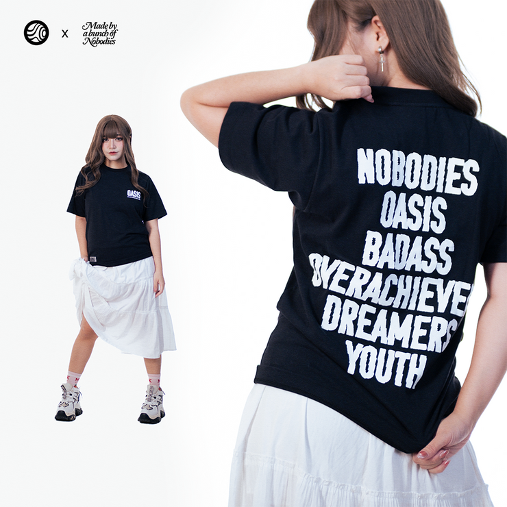 OASIS x Nobody Black Tee